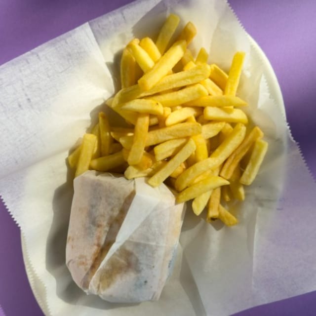 Hamburger and Fries.